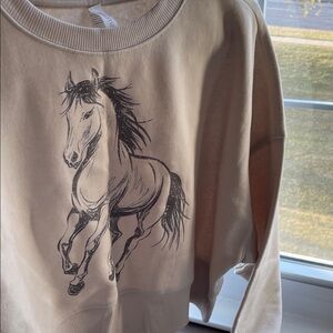 Cropped Horse Sweatshirt